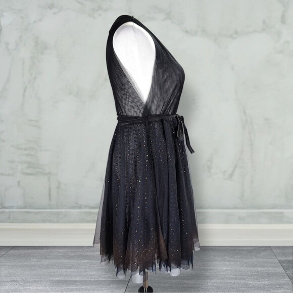 RN Convertible Dark Fairy Sheer Party Dress Size S Layered Glitter Tulle Mesh - Picture 4 of 16